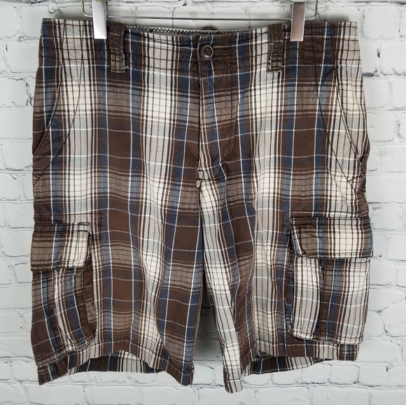 AEROPOSTALE | Authentic Cargo plaid cotton shorts - Picture 1 of 7